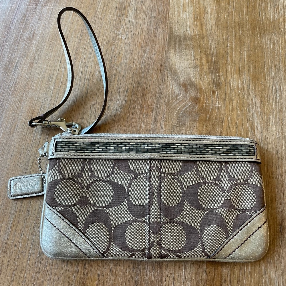 Chic Brown and Tan Wristlet